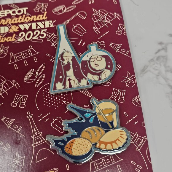 2025 WDW Disney Parks Booster Pin Set - 2025 Epcot Food and Wine Festival - Picture 3 of 4